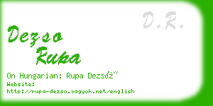 dezso rupa business card